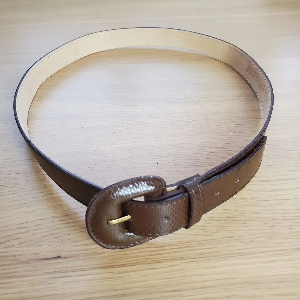 Vintage 90's Jones New York Brown Snakeskin Belt